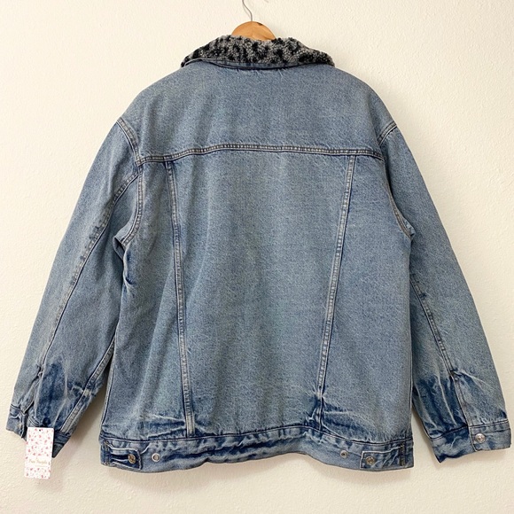 • SOLD • Free People Wild Ones sherpa denim jacket - Picture 4 of 5